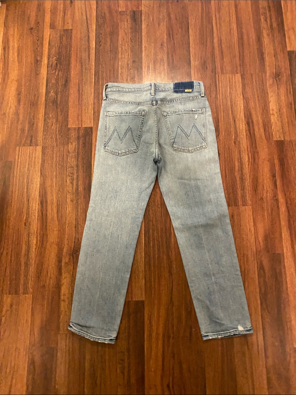 MOTHER Light Blue Washed Denim Jeans - Picture 7 of 8